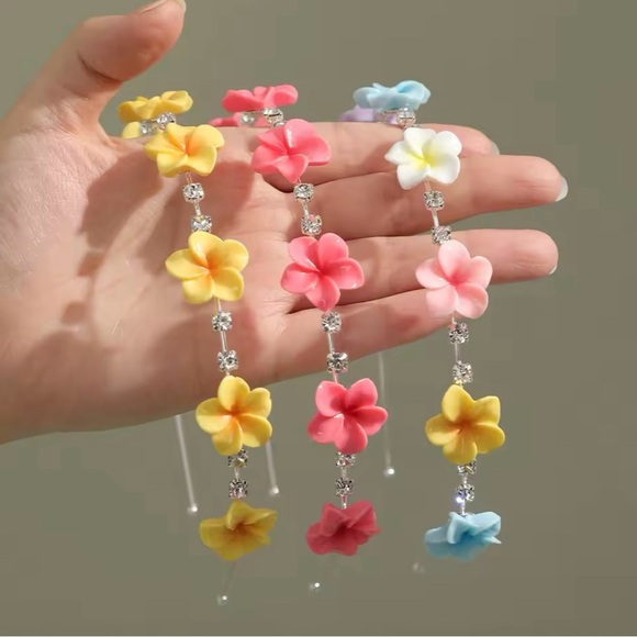 Flower Headband Pink Summer Floral Headband - Picture 4 of 4